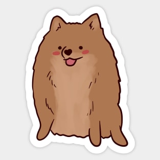 Cute pomeranian illustration Sticker